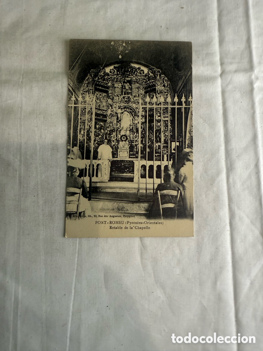 Postales: Postal Font-Romeu &ndash; Retablo de la Capilla &ndash; Blanco y negro &ndash; Original de la &eacute;poca