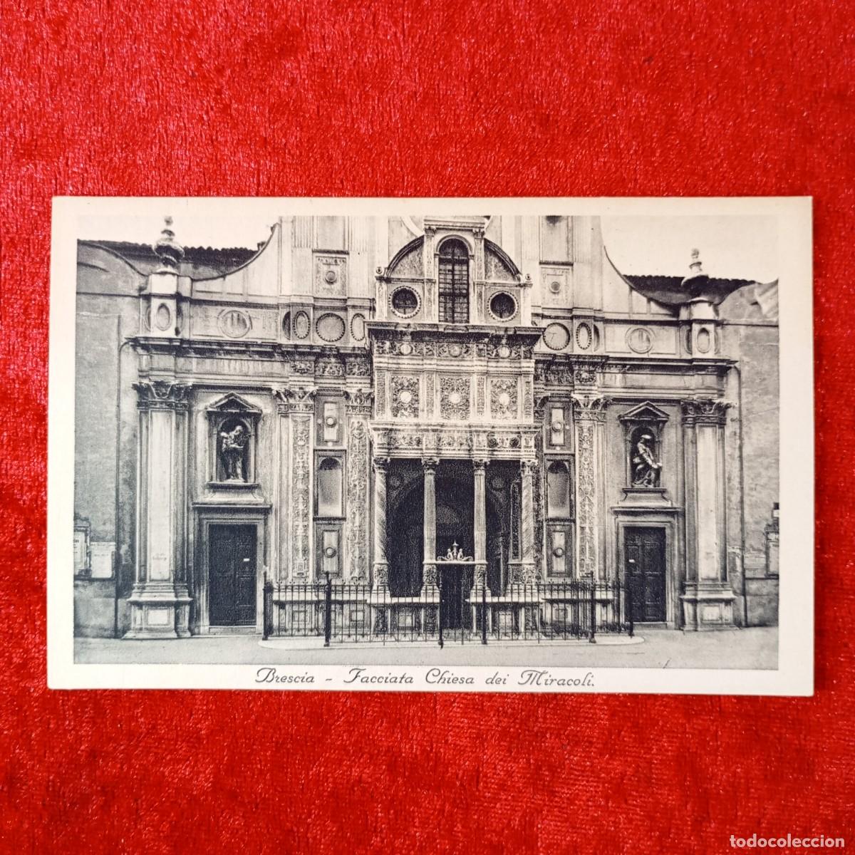 Postales: POSTAL - BRESCIA - FACCIATA CHIESA DEI MIRACOLI - 1933 - RAR&Iacute;SIMA / 1682