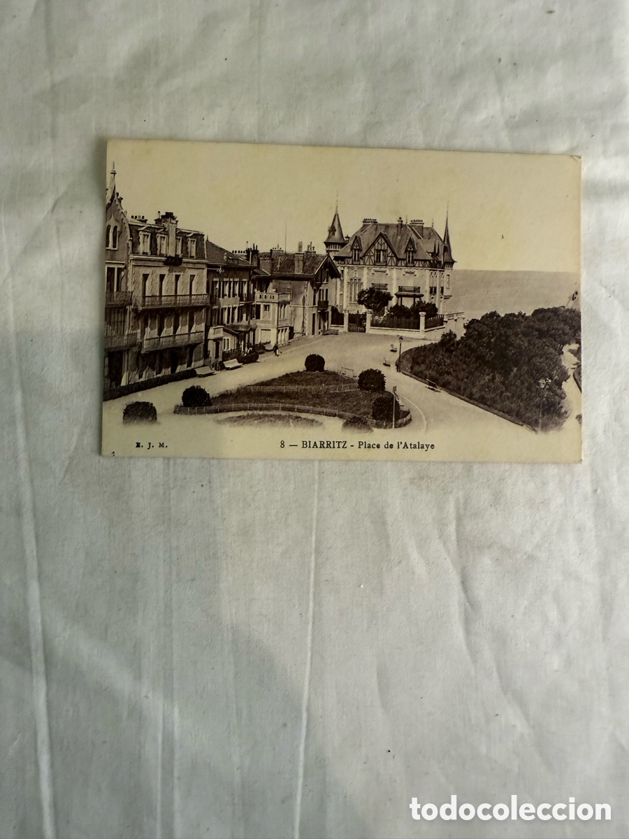 Postales: Postal Biarritz &ndash; Place de l&rsquo;Atalaye &ndash; Blanco y negro &ndash; Original de la &eacute;poca