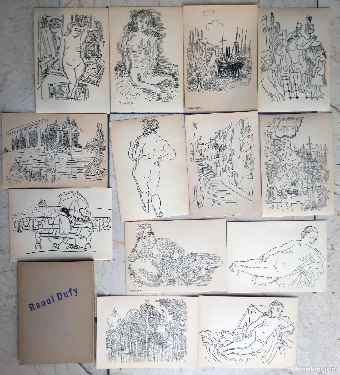 Postales: CARPETA CON 15 tarjetas, formato tarjeta postal, de dibujos de Raoul Dufy.
