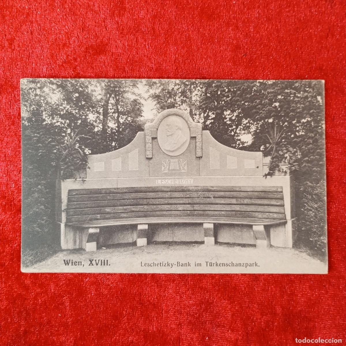 Postales: POSTAL - WIEN, XVIII - LESCHETIZKY-BANK IM T&Uuml;RKENSCHANZPARK - B.K.W.I. 434 N - RAR&Iacute;SIMA / 1699
