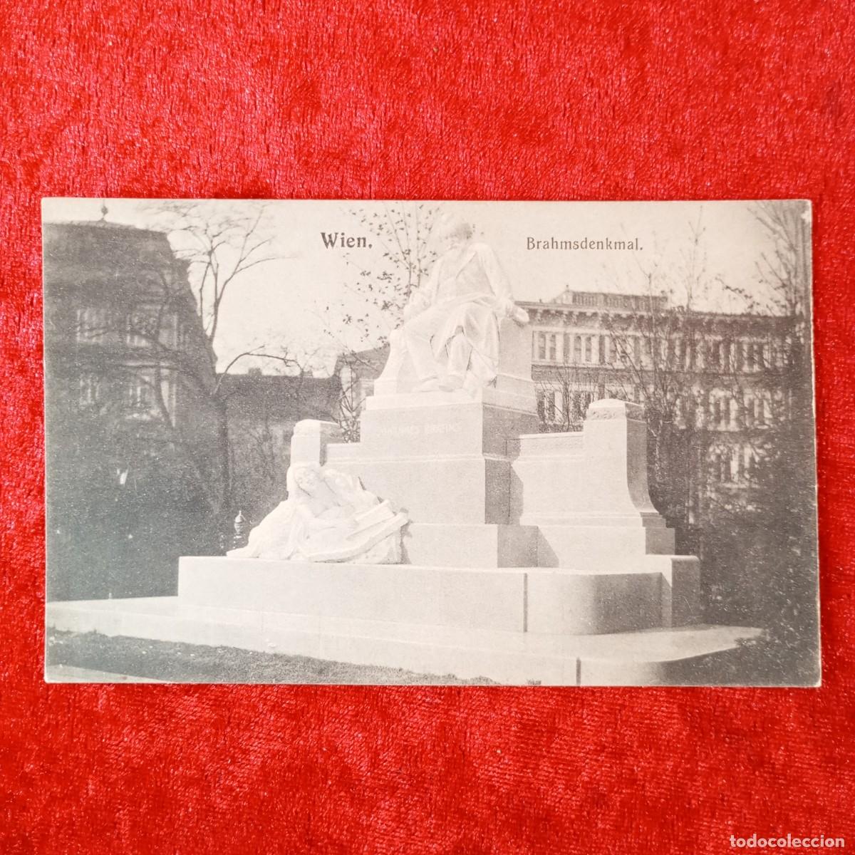 Postales: POSTAL - WIEN - BRAHMSDENKMAL - B.K.W.I. 834 - RAR&Iacute;SIMA / 1720