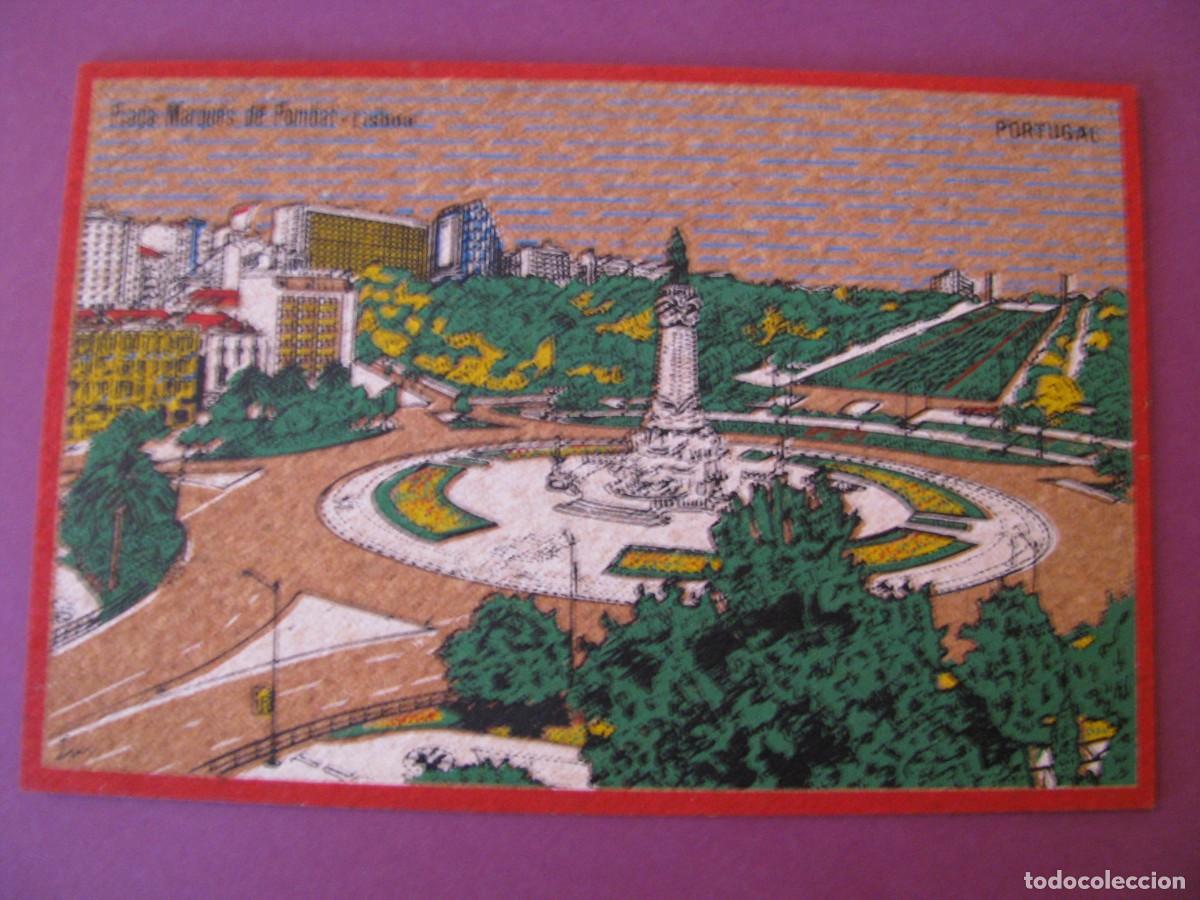 Postales: POSTAL DE CORCHO. PORTUGAL. LISBOA, PRA&Ccedil;A MARQUES DE POMBAL. JOSE ISIDORO.