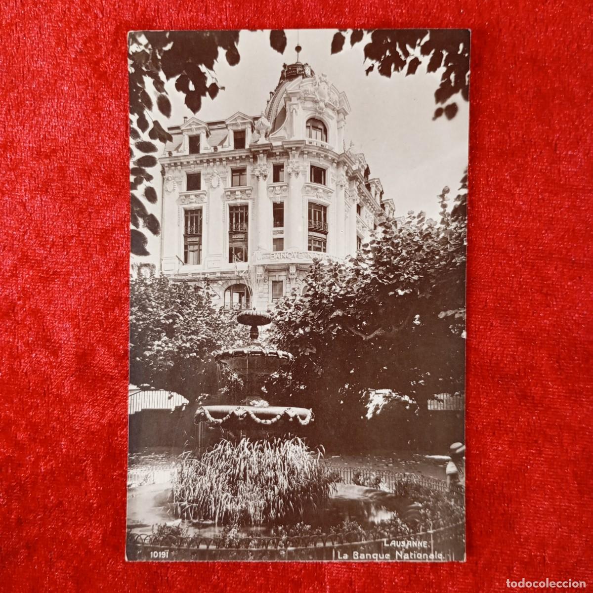 Postales: POSTAL - LAUSANNE - LA BANQUE NATIONALE - 10191 - PERROCHET-MATILE - RAR&Iacute;SIMA / 1758