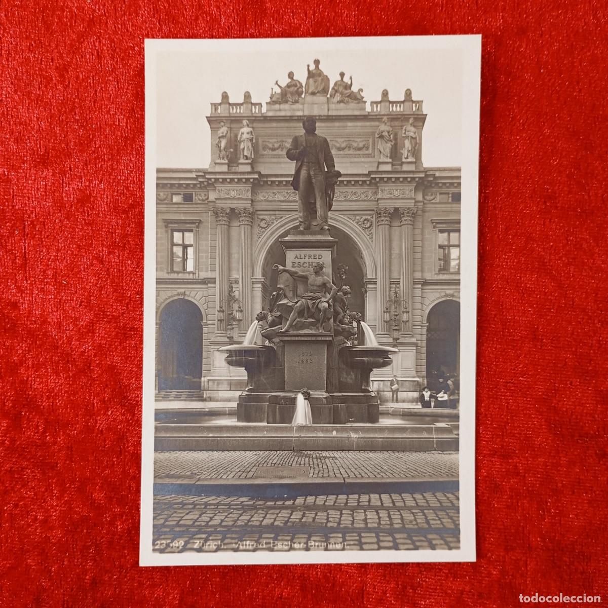 Postales: POSTAL - Z&Uuml;RICH - ALFRED ESCHER-BRUNNEN - 23592 - RAR&Iacute;SIMA / 1766