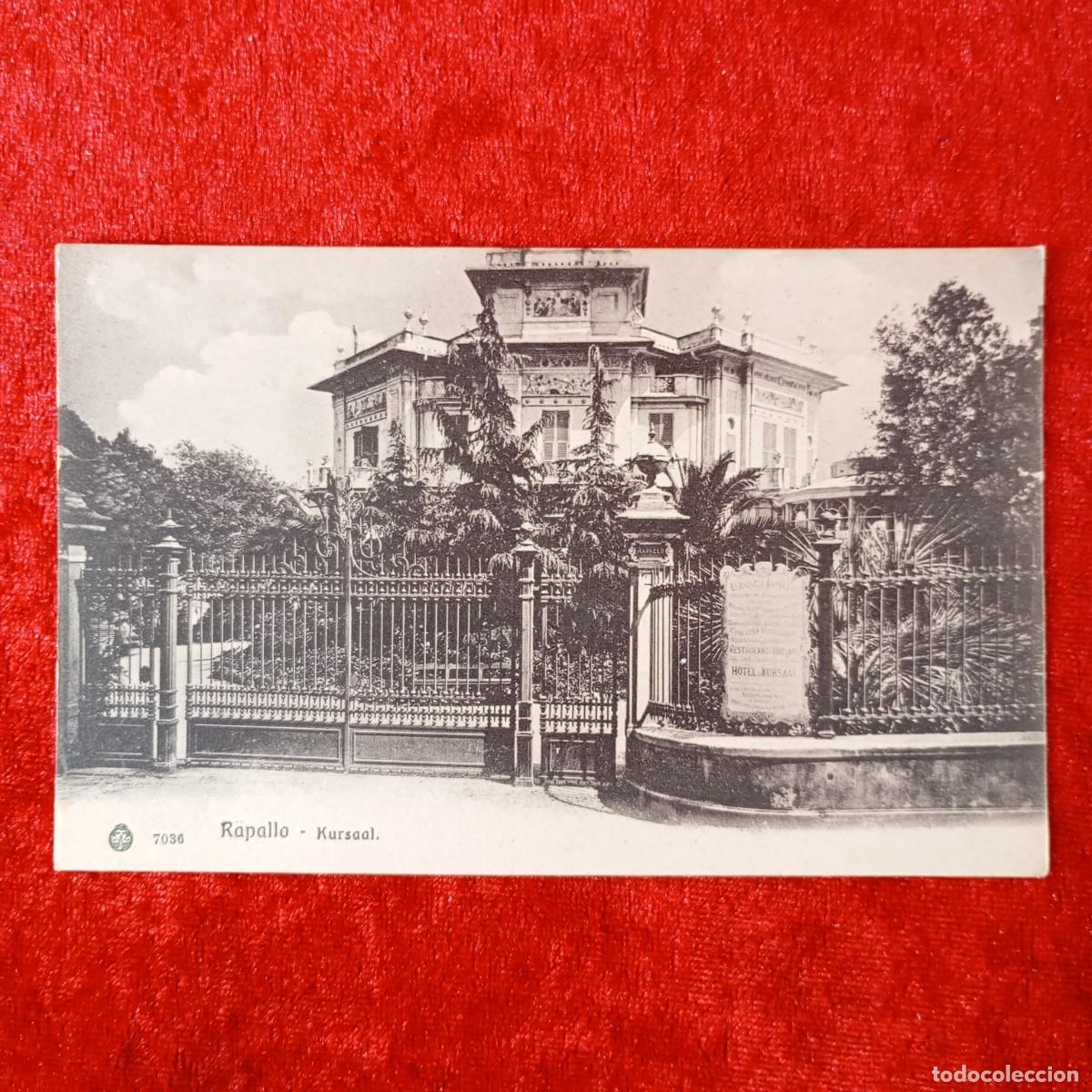 Postales: POSTAL - RAPALLO - KURSAAL - 7036 - BRUNNER & C. - RAR&Iacute;SIMA / 1782