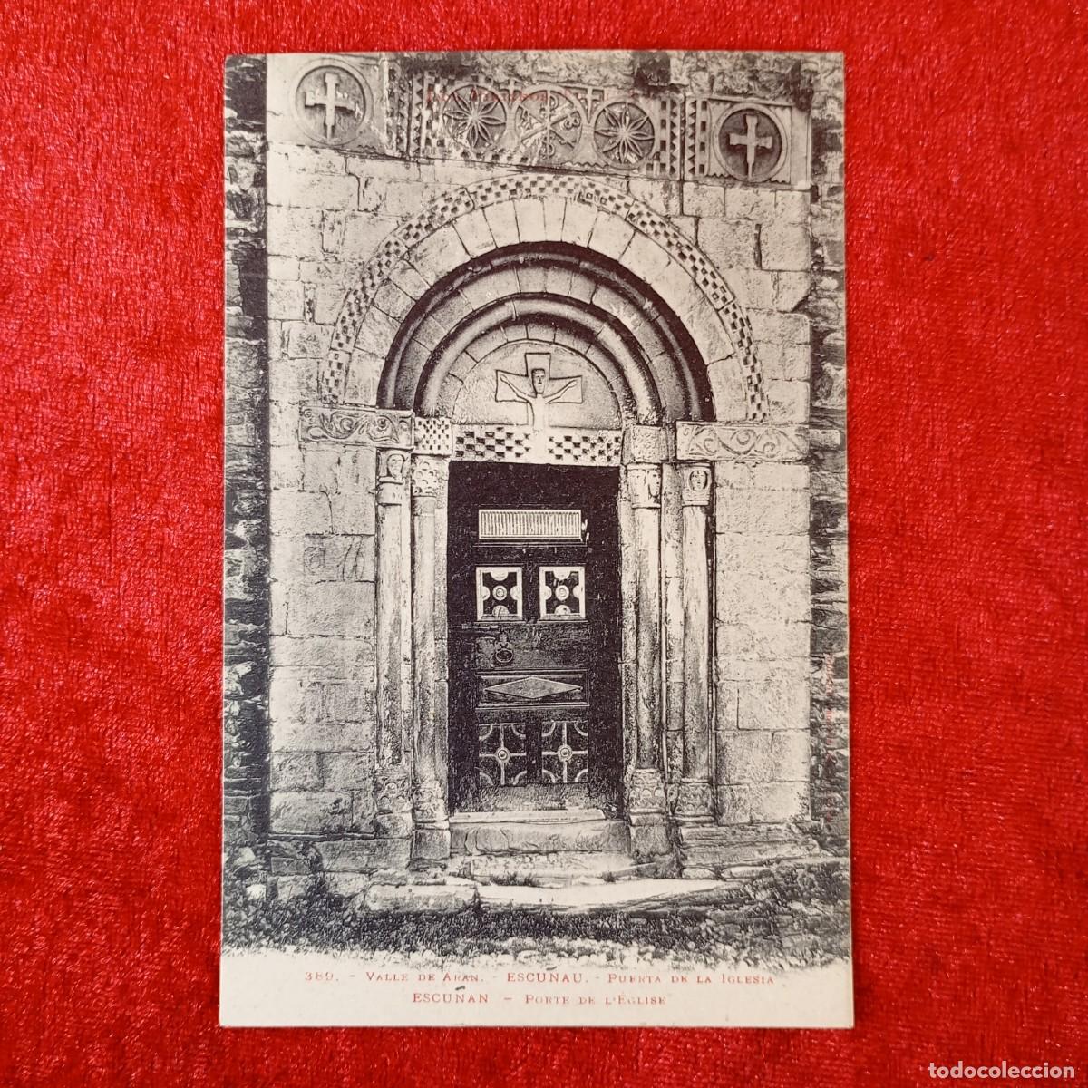 Postales: POSTAL - ESCUNAN - PUERTA DE LA IGLESIA - 389 - RAR&Iacute;SIMA / 1831