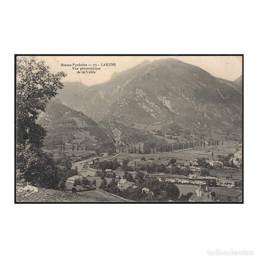 Postales: Francia 1908 [TPO] Postal antigua de Laruns. Vista general del valle (C)