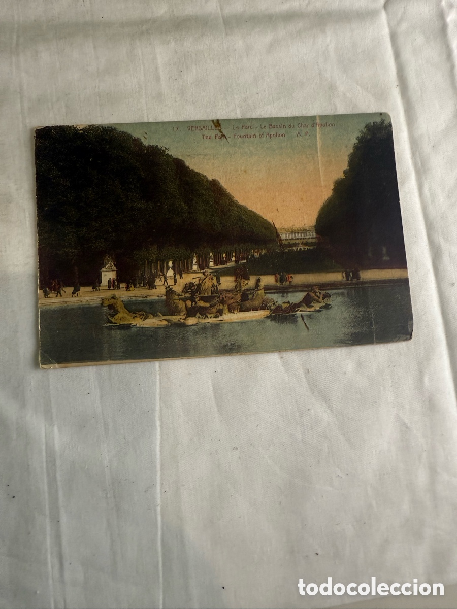 Postales: Postal Versalles Fuente de Apolo Color Original de la &eacute;poca 1927