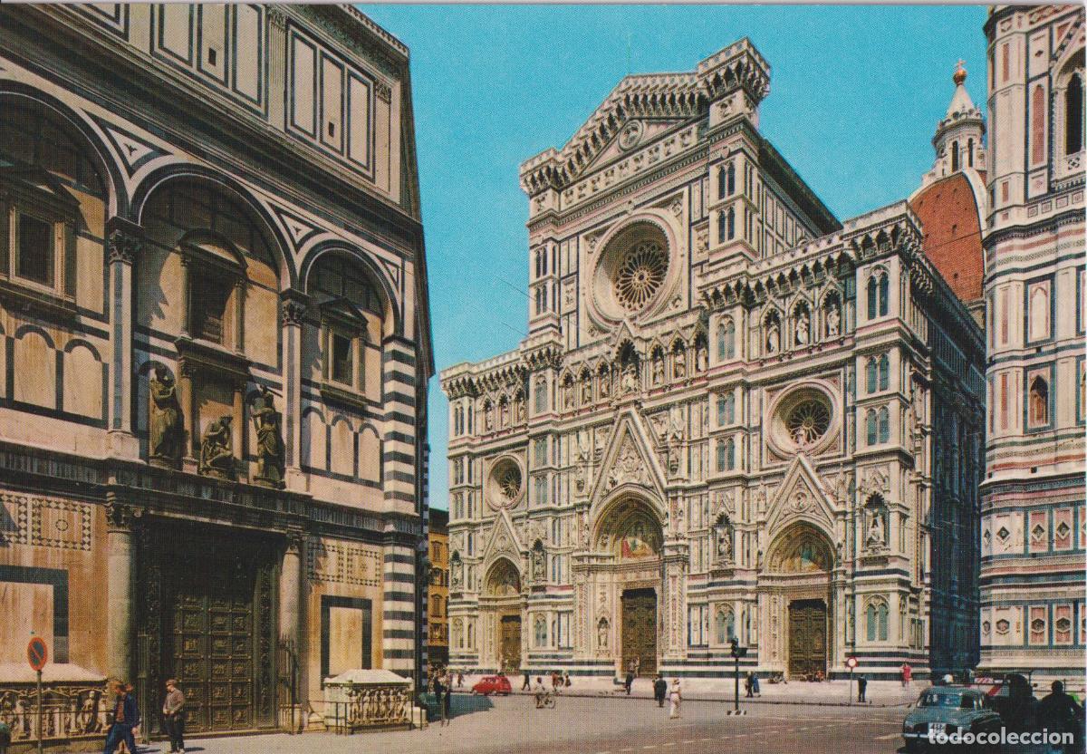Postales: ITALIA, FLORENCIA, EL BATISTERIO Y LA FACHADA DE LA CATEDRAL - ED.INNOCENTI 330 - S/C