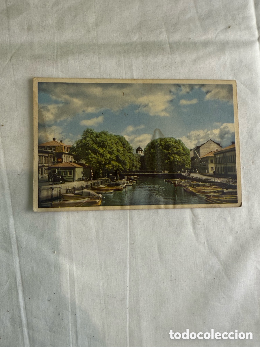 Postales: Postal Uddevalla Lindall&eacute;n och B&auml;ve&aring;n Color Original de la &eacute;poca Suecia