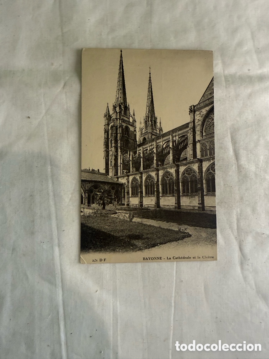 Postales: Postal Bayonne Catedral y Claustro blanco y negro original de la &eacute;poca