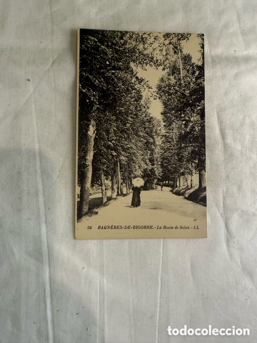 Postales: Postal Bagn&egrave;res-de-Bigorre La Route de Salut blanco y negro original de la &eacute;poca