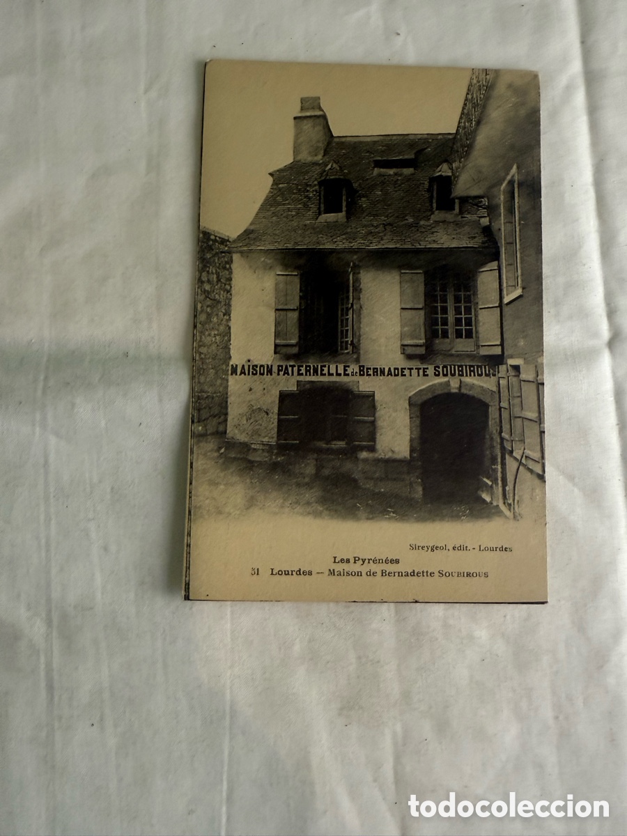 Postcards: Postal Lourdes &ndash; Casa de Bernadette Soubirous &ndash; Francia &ndash; Blanco y negro