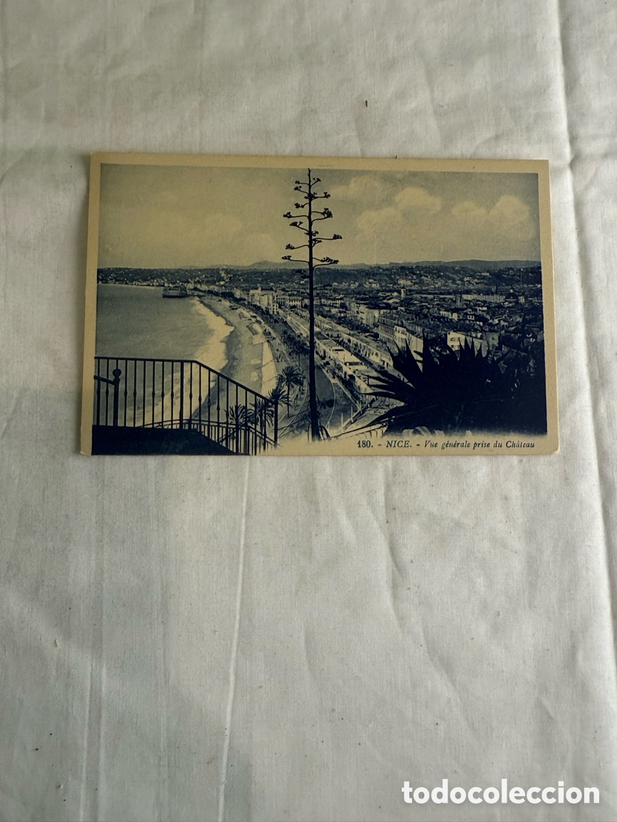 Postales: Postal Niza &ndash; Vista general desde el Castillo &ndash; Francia &ndash; Blanco y negro