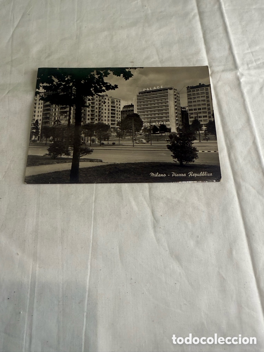 Postales: Postal Milano Piazza Repubblica Italia Blanco y negro Original de la &eacute;poca