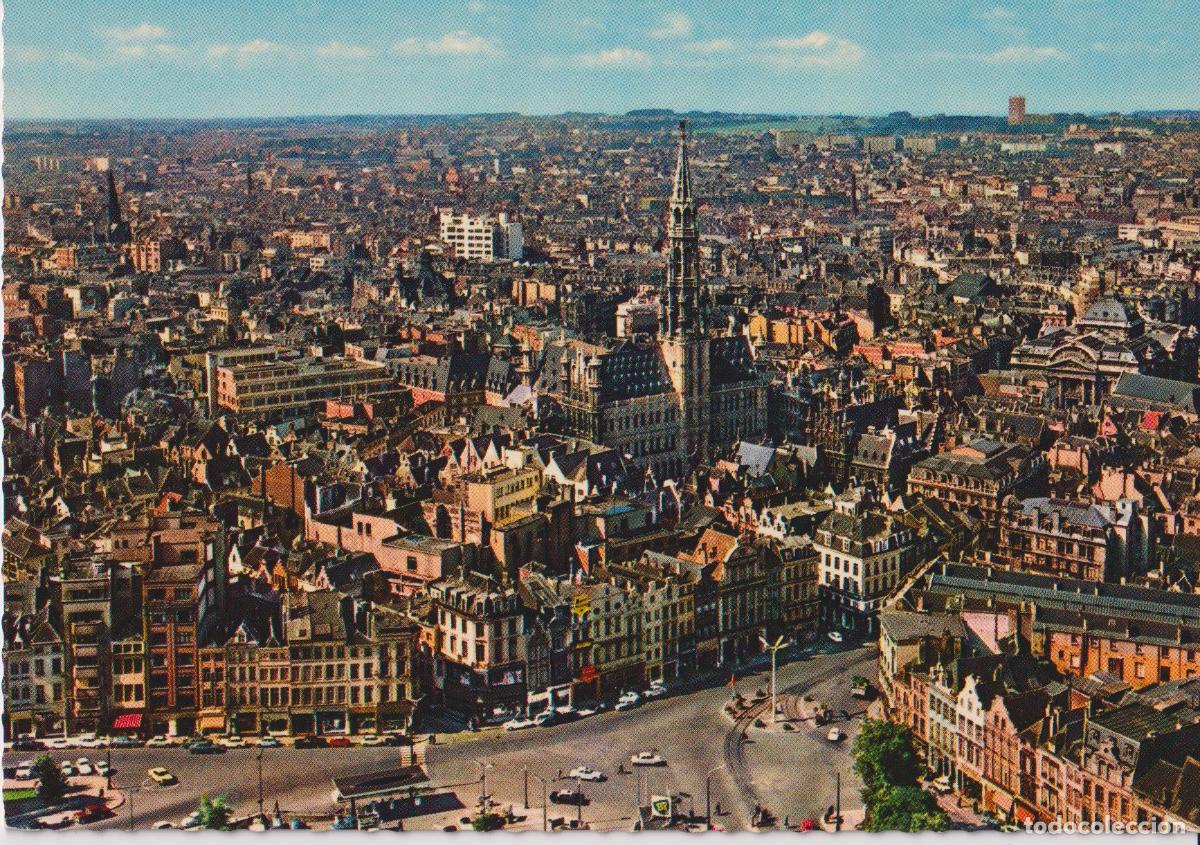 Postales: BELGICA, BRUSELAS, PANOR&Aacute;MICA, H&Ocirc;TEL DE VILLE DE LA GRAND PLACE &ndash; S/C