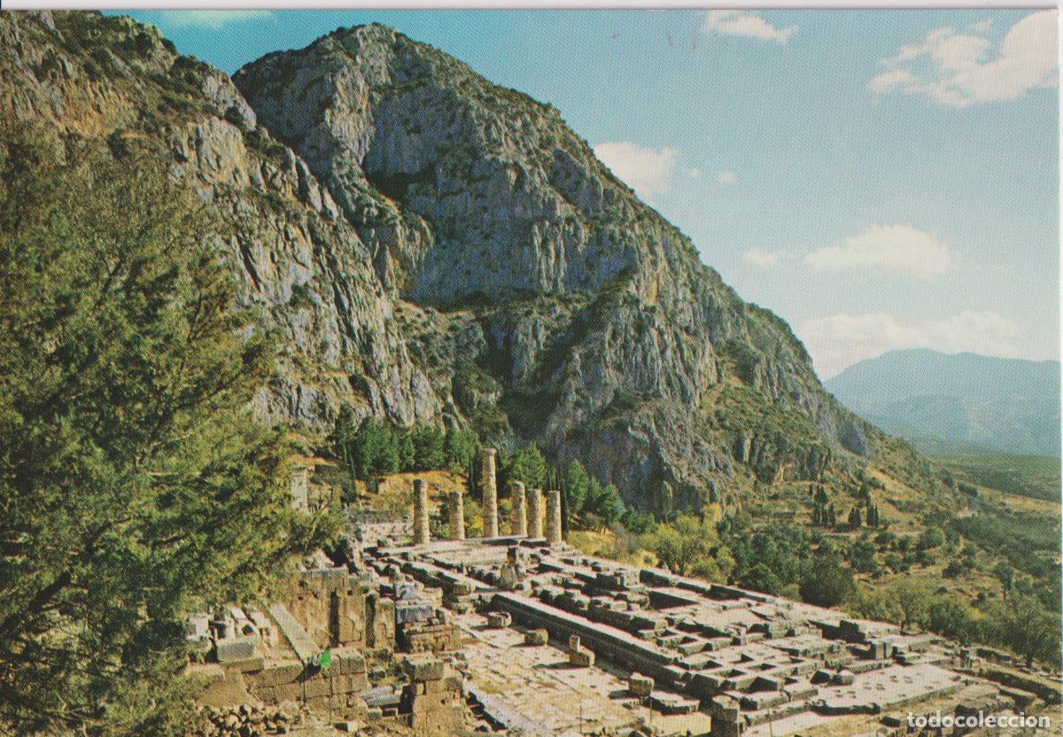 Postales: GRECIA, DELFOS, VISTA DEL TEMPLO DE APOLO &ndash; HANNIBAL 106 &ndash; S/C