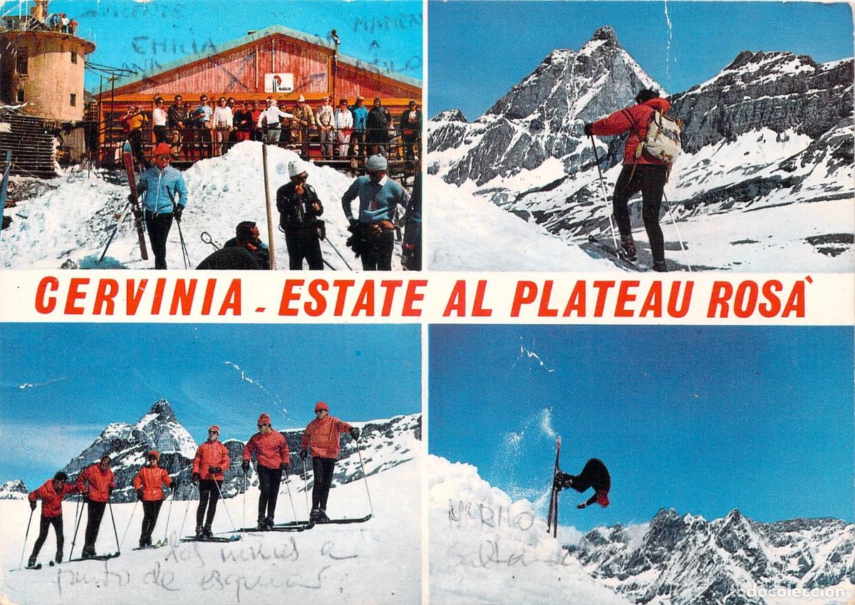 Postales: Postal de esqu&iacute; en Cervinia Plateau Rosa Italia