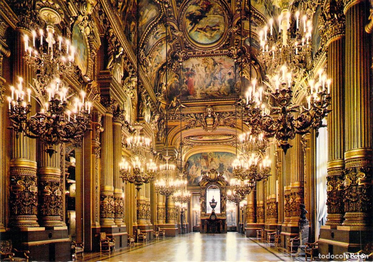 Postales: Postal de Par&iacute;s: El Foyer del Th&eacute;&acirc;tre de l'Op&eacute;ra