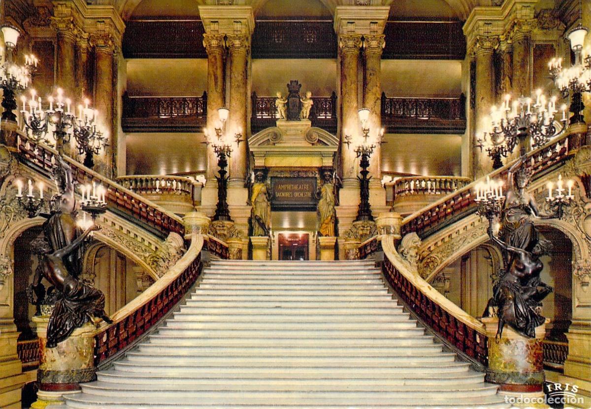 Postales: Postal de la Escalinata de Honor del Teatro de la &Oacute;pera en Par&iacute;s