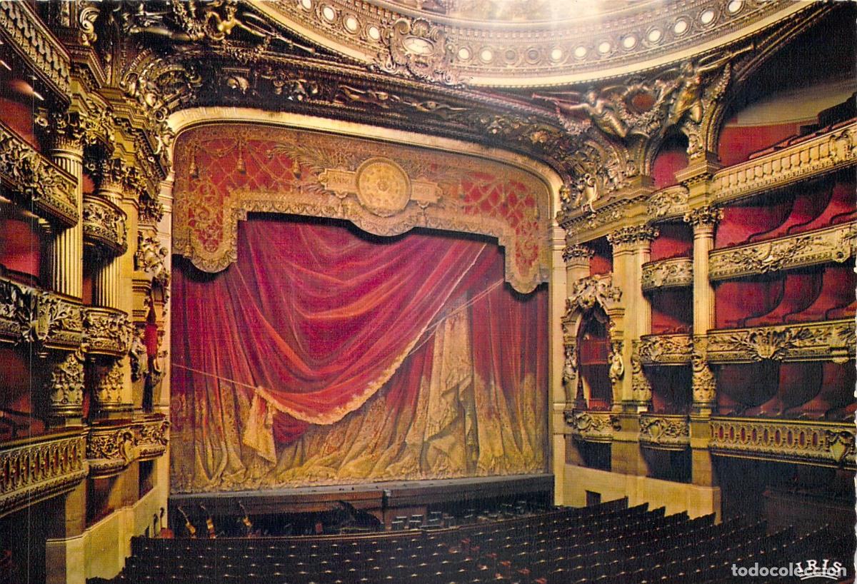 Postales: Postal de la Sala del Teatro de la &Oacute;pera de Par&iacute;s
