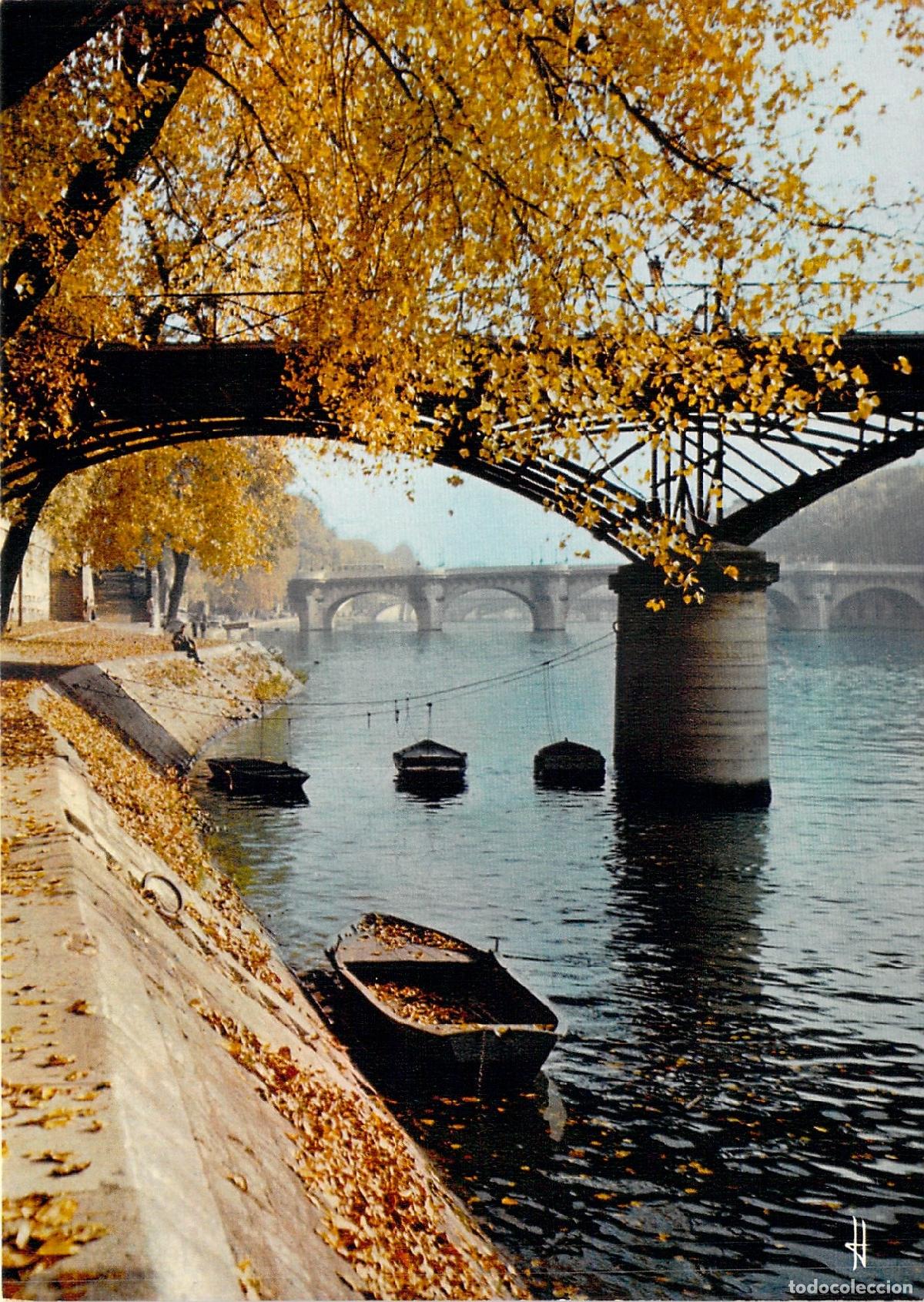 Postales: Postal de los muelles del r&iacute;o Sena en Par&iacute;s