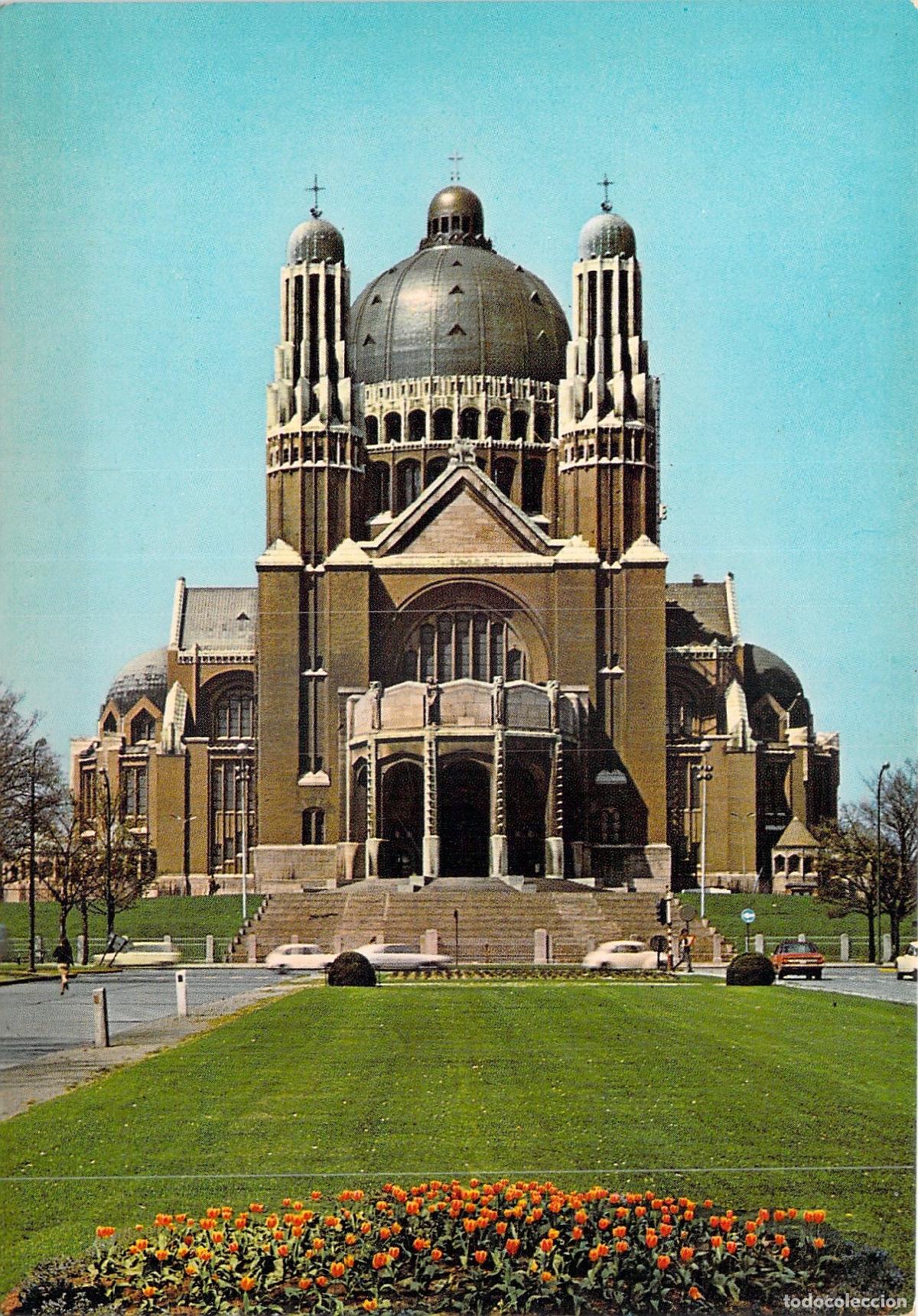 Postales: Postal de la Bas&iacute;lica Nacional del Sagrado Coraz&oacute;n en Bruselas