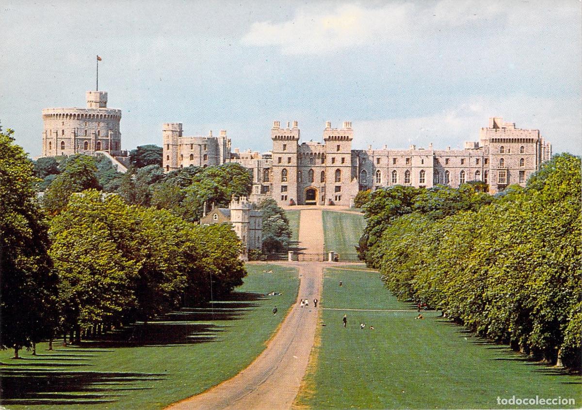Postales: Postal del Castillo de Windsor y The Long Walk en Berkshire