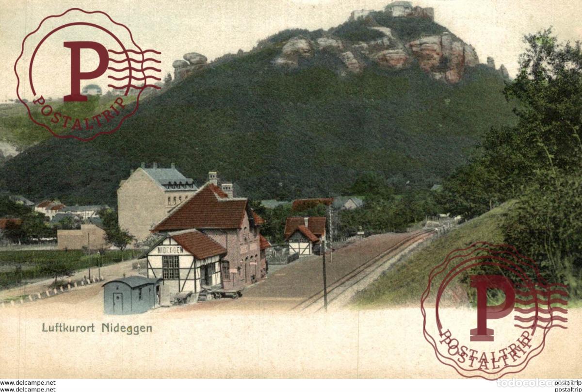 Cartoline: ALTE POSTKARTE LUFTKURORT NIDEGGEN EIFEL BAHNHOF 1908 railway station gare Ansichtskarte AK