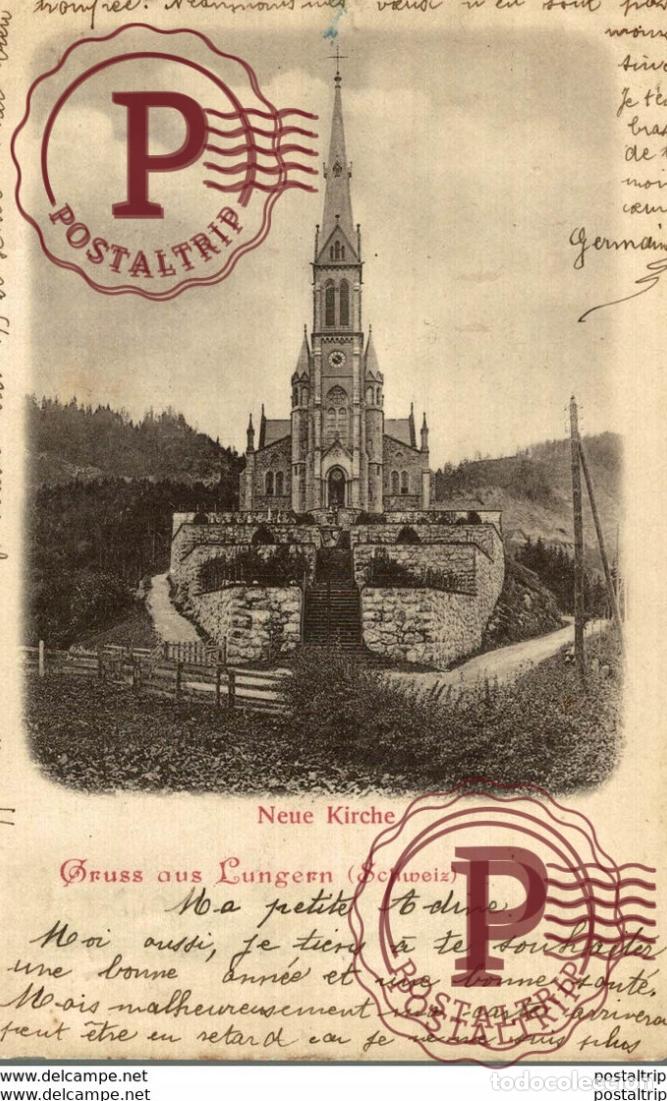 Cartoline: Gruss aus Lungern NEUE KIRCHE