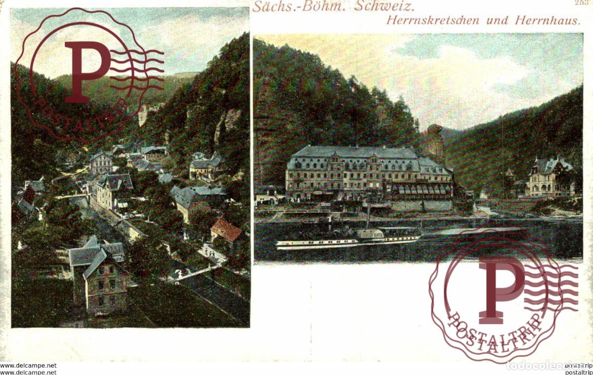 Postales: TCHEQUIE HERRNSKRETSCHEN S&auml;chs B&ouml;hm Schweiz