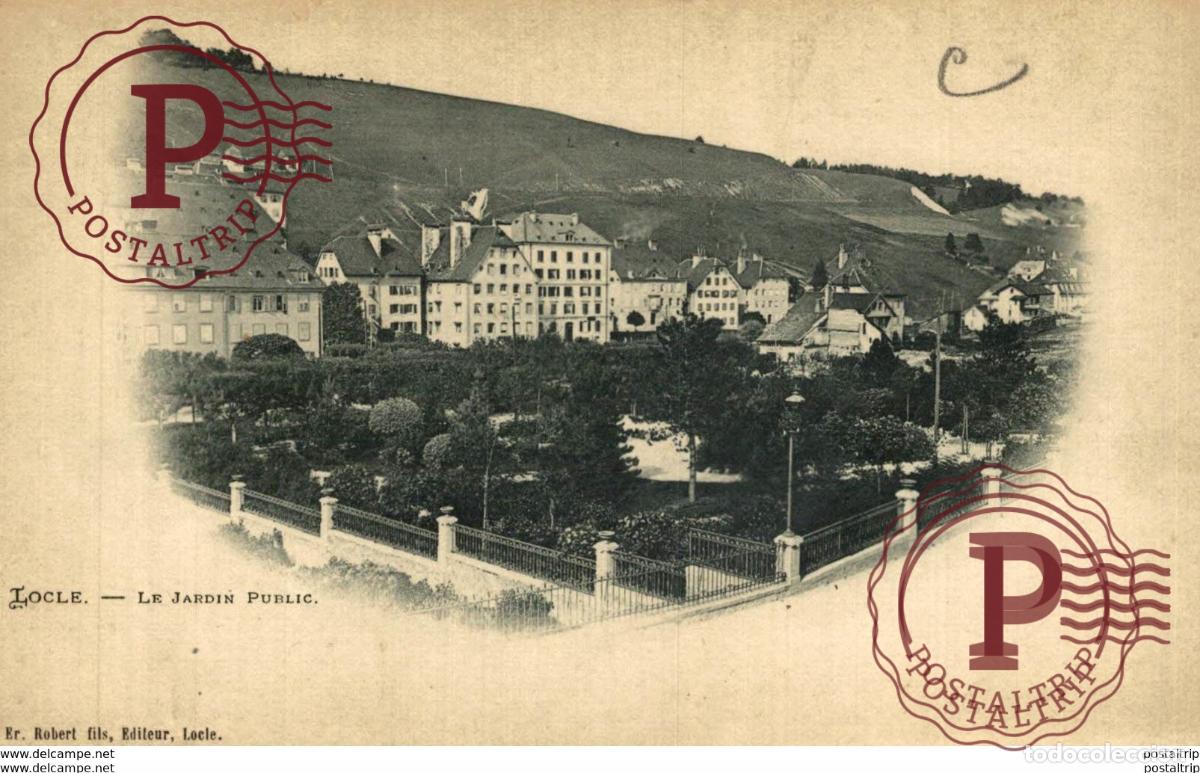 Postales: LOCLE LE JARDIN PUBLIC