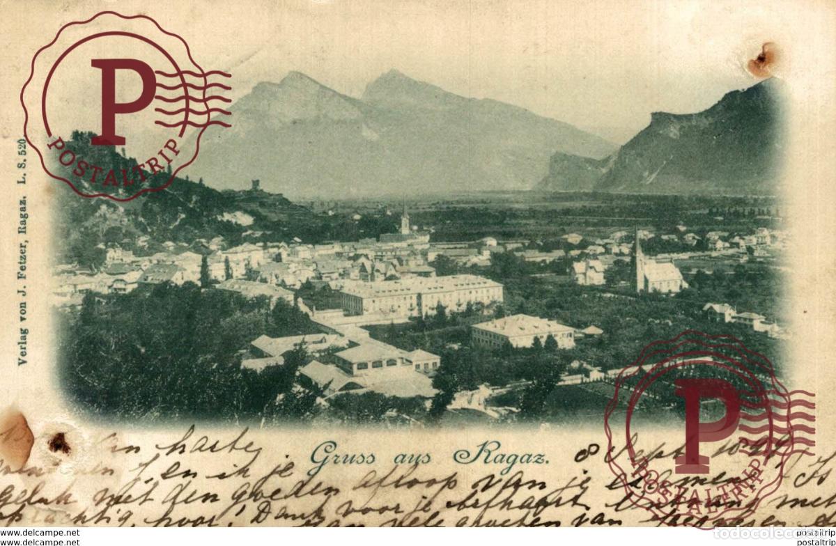 Postales: 1899 GRUSS AUS RAGAZ PINHOLE