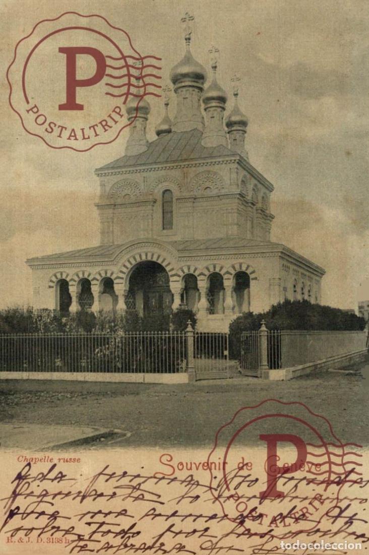 Postales: SOUVENIR DE GENEVE RUSSE CHAPELLE Schweiz Suisse Switzerland Svizzera