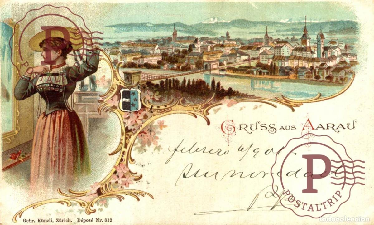 Postales: AARAU - Litho - Gruss aus LITHO , Alpen Schweiz Suisse Switzerland
