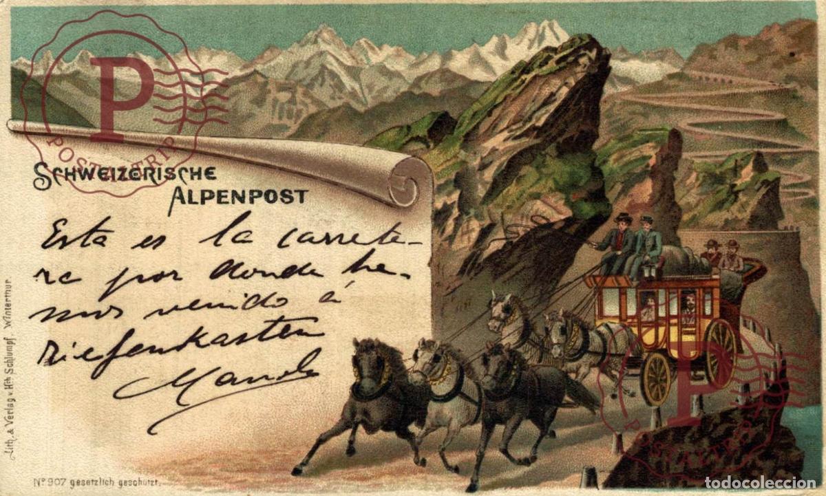Postales: schweizerische alpenpost, Alpen Schweiz Suisse Switzerland