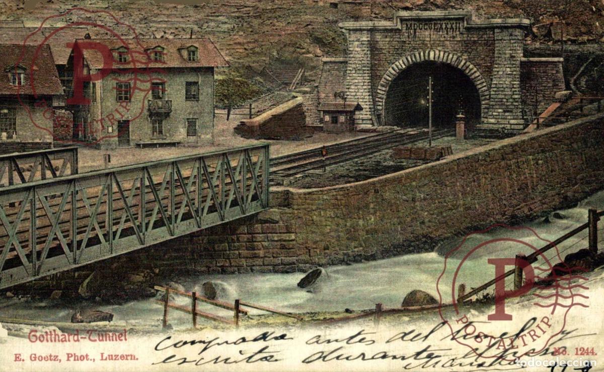 Postales: Gotthard tunnel Schweiz Suisse Switzerland Svizzera