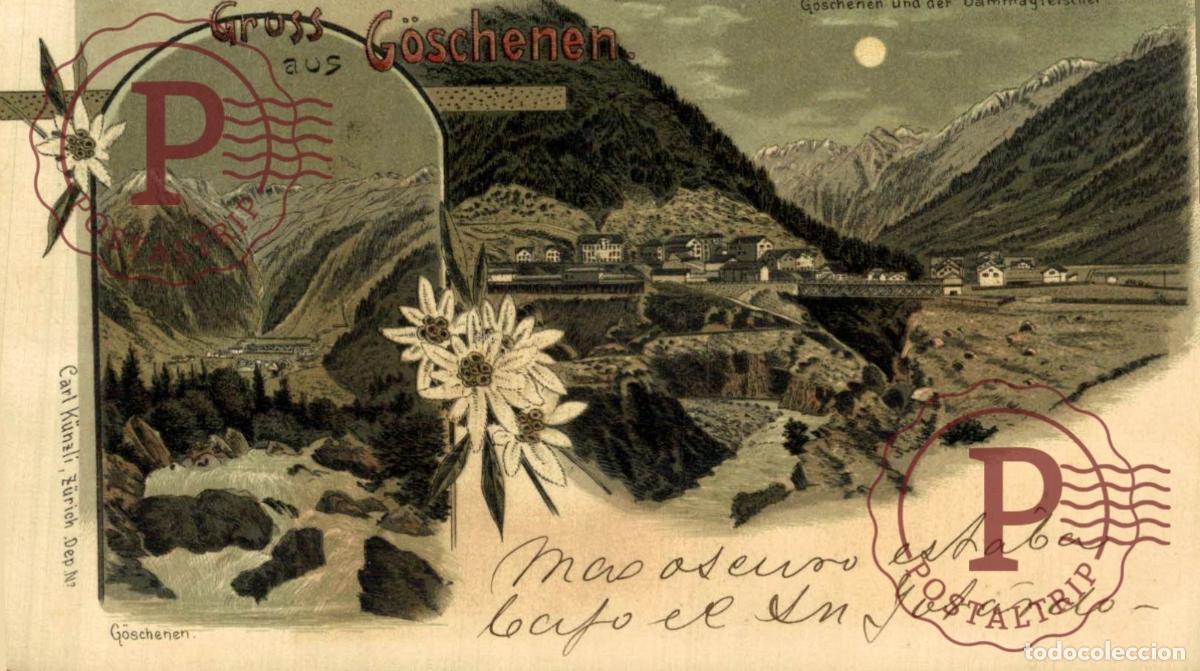 Postales: Gru&szlig; aus G&ouml;schenen Schweiz Suisse Switzerland Svizzera