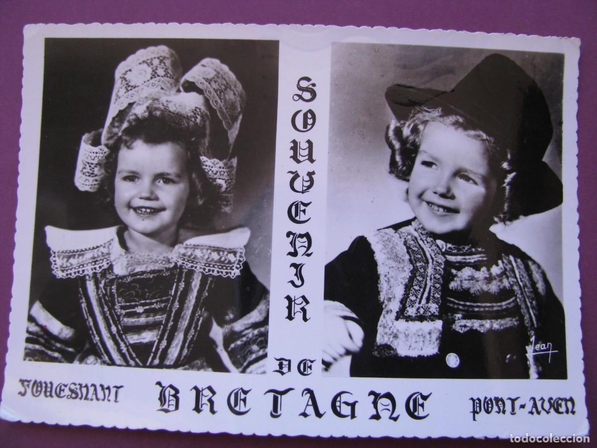 Postales: POSTAL DE FRANCIA. NI&Ntilde;OS CON LOS TRAJES TIPICOS, LA BRETAGNE. ESCRITA