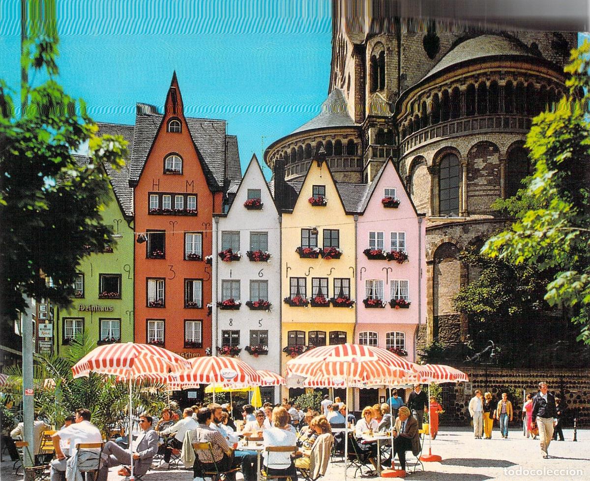 Postales: Postal de Colonia, Rheingarten entre el Rin y el Casco Antiguo