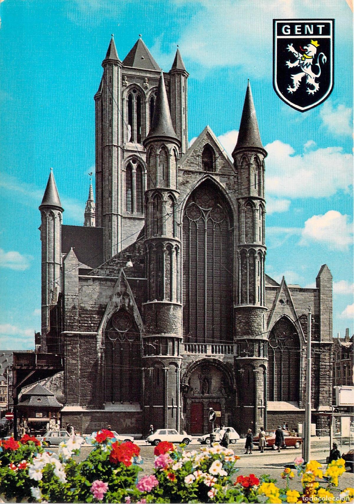 Postales: Postal de la Iglesia de San Nicol&aacute;s en Gante, B&eacute;lgica