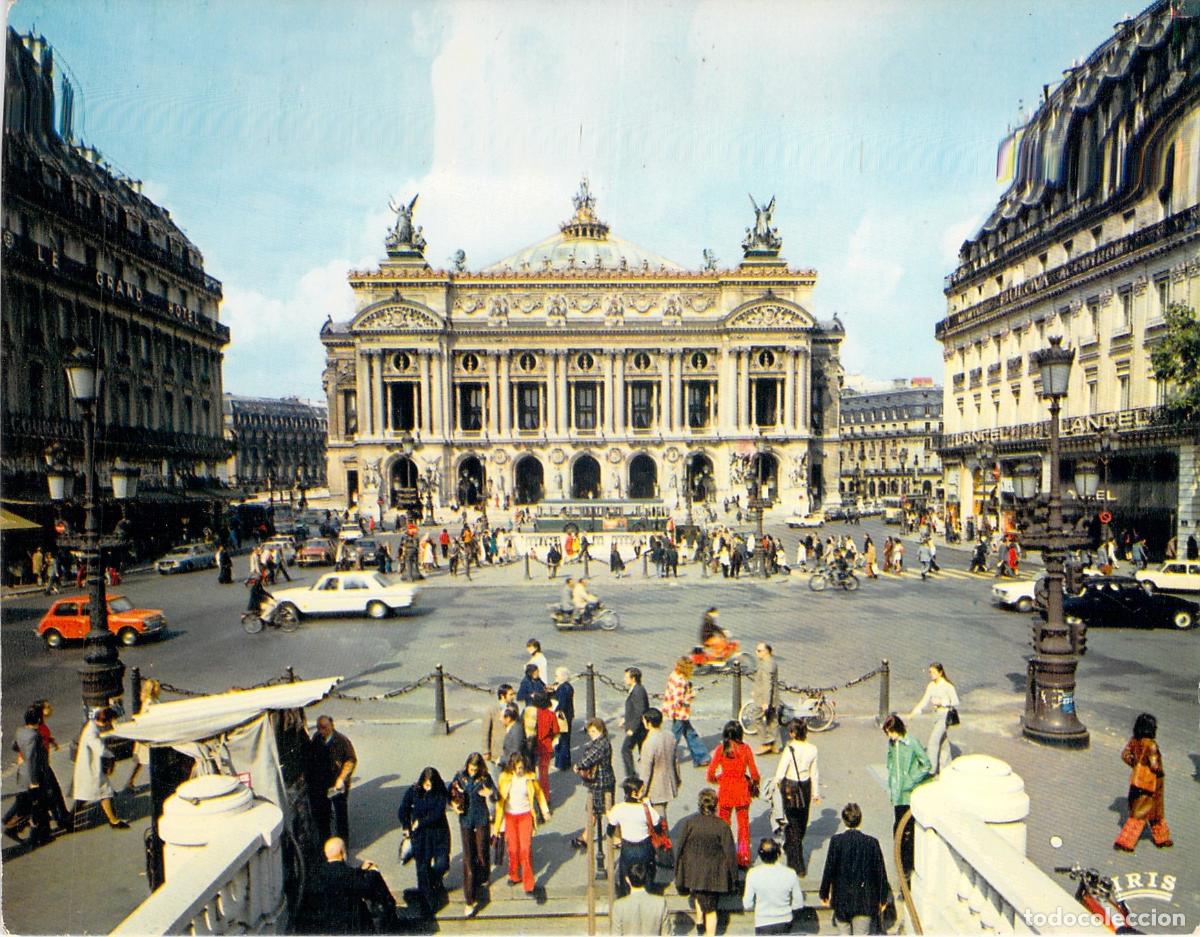 Postales: Postal de la Place de l'Op&eacute;ra en Par&iacute;s