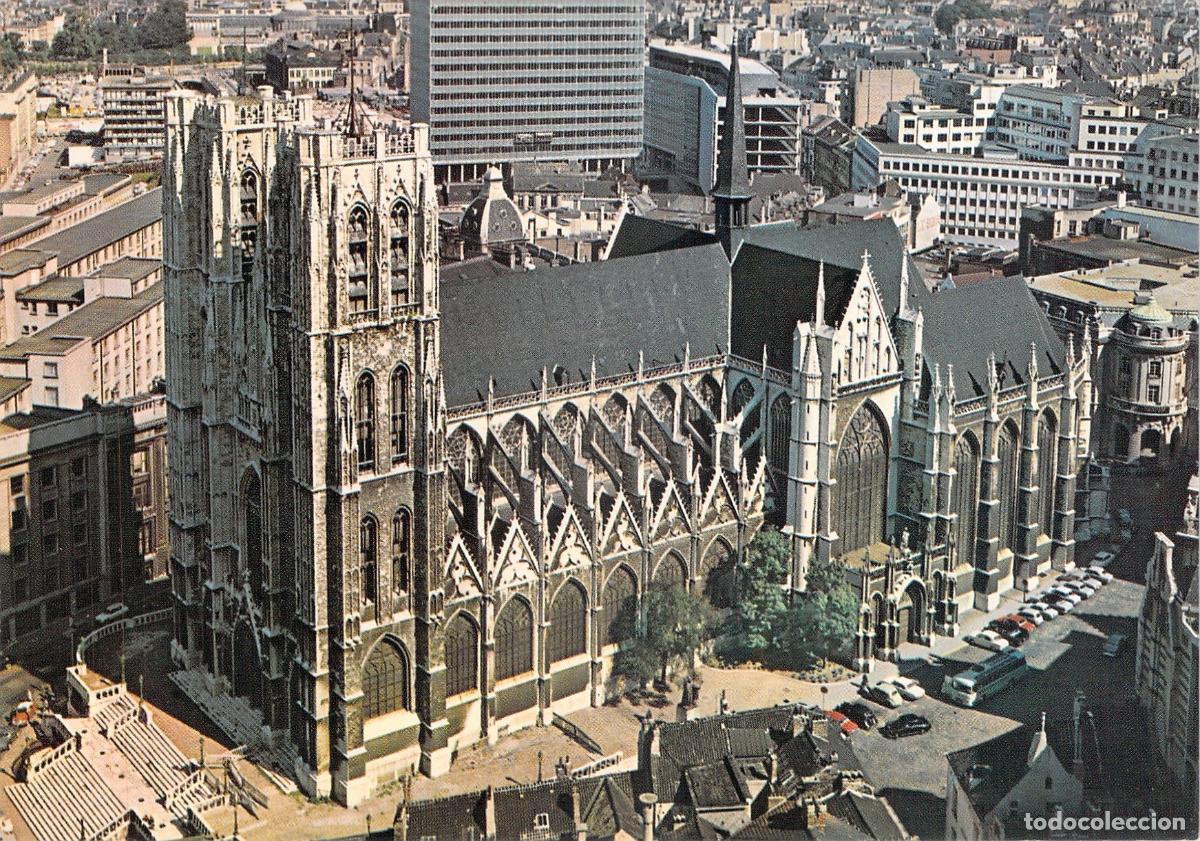 Postales: Postal de la Catedral de San Miguel en Bruselas