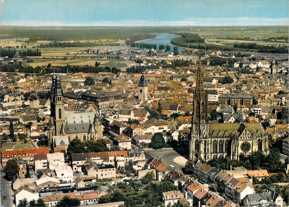 Postales: Postal de Speyer con vista a&eacute;rea de la Catedral