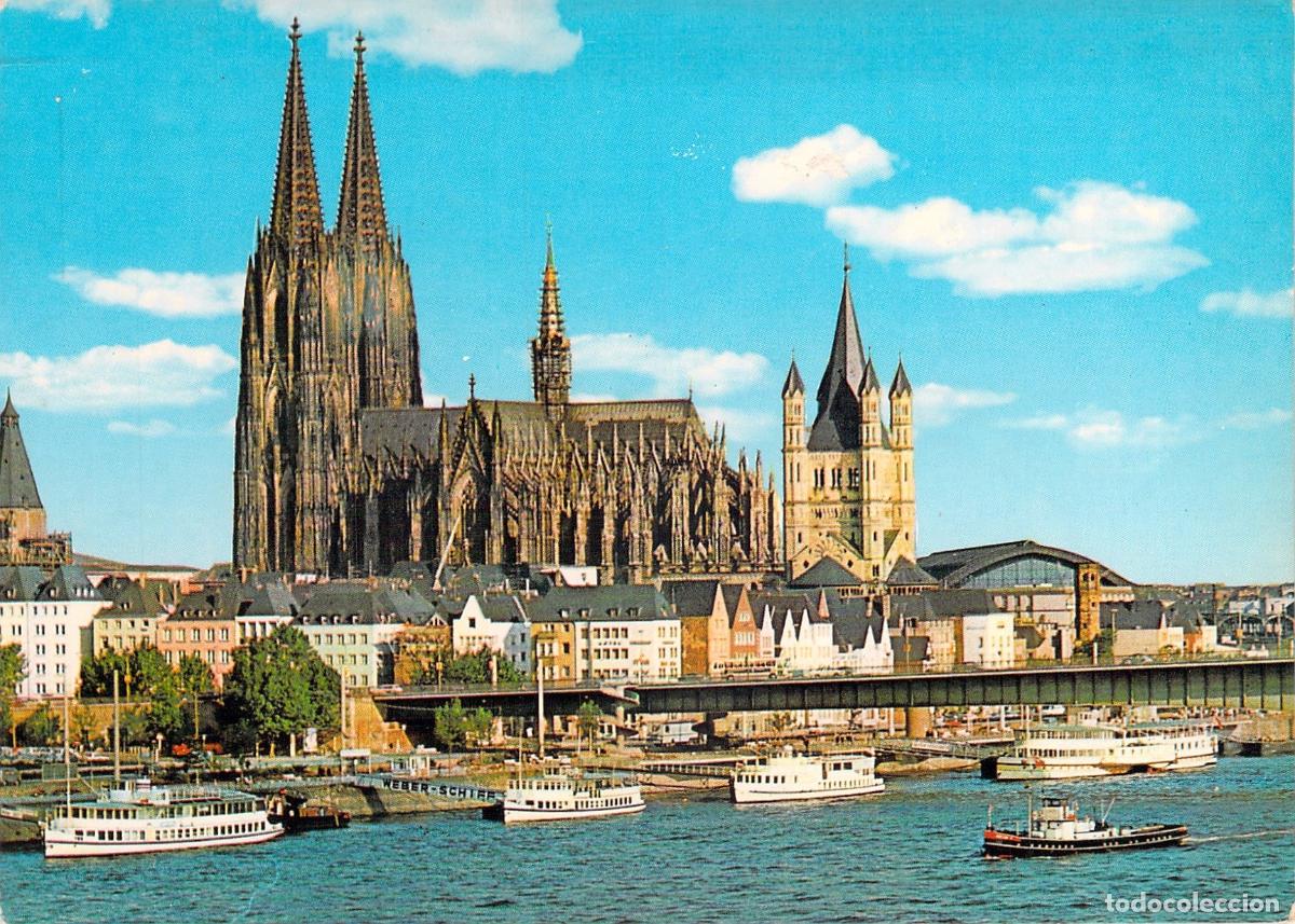 Postales: Postal de Colonia Catedral y el R&iacute;o Rin