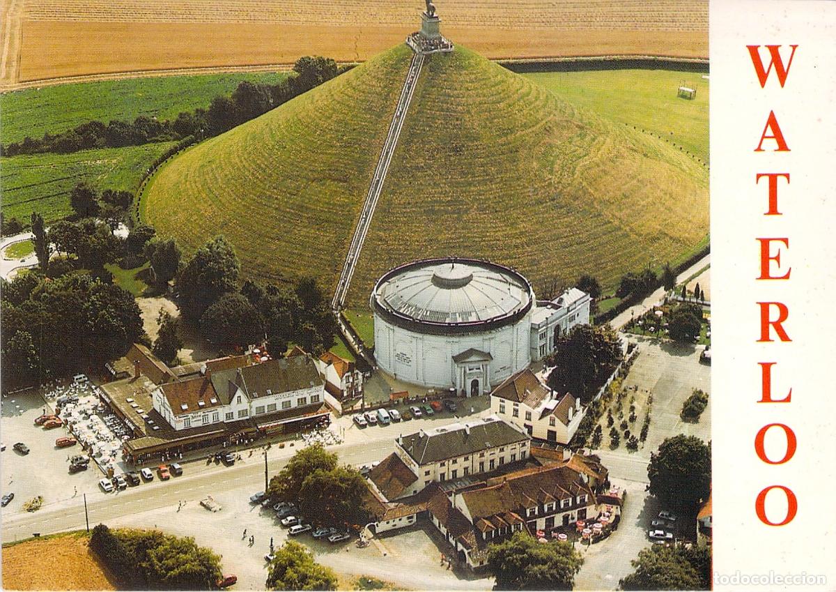 Postales: Postal de la Colina del Le&oacute;n en Waterloo B&eacute;lgica