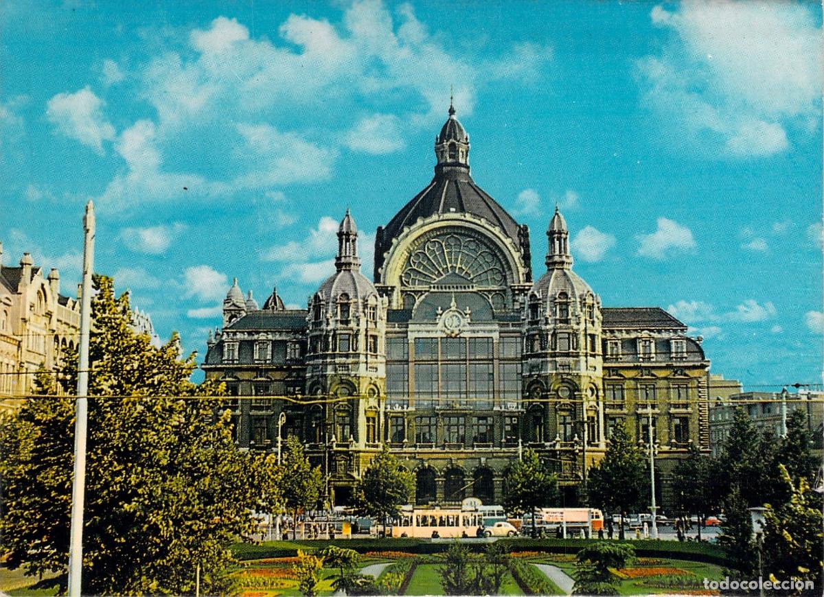 Postales: Postal de la Estaci&oacute;n Central de Amberes, B&eacute;lgica