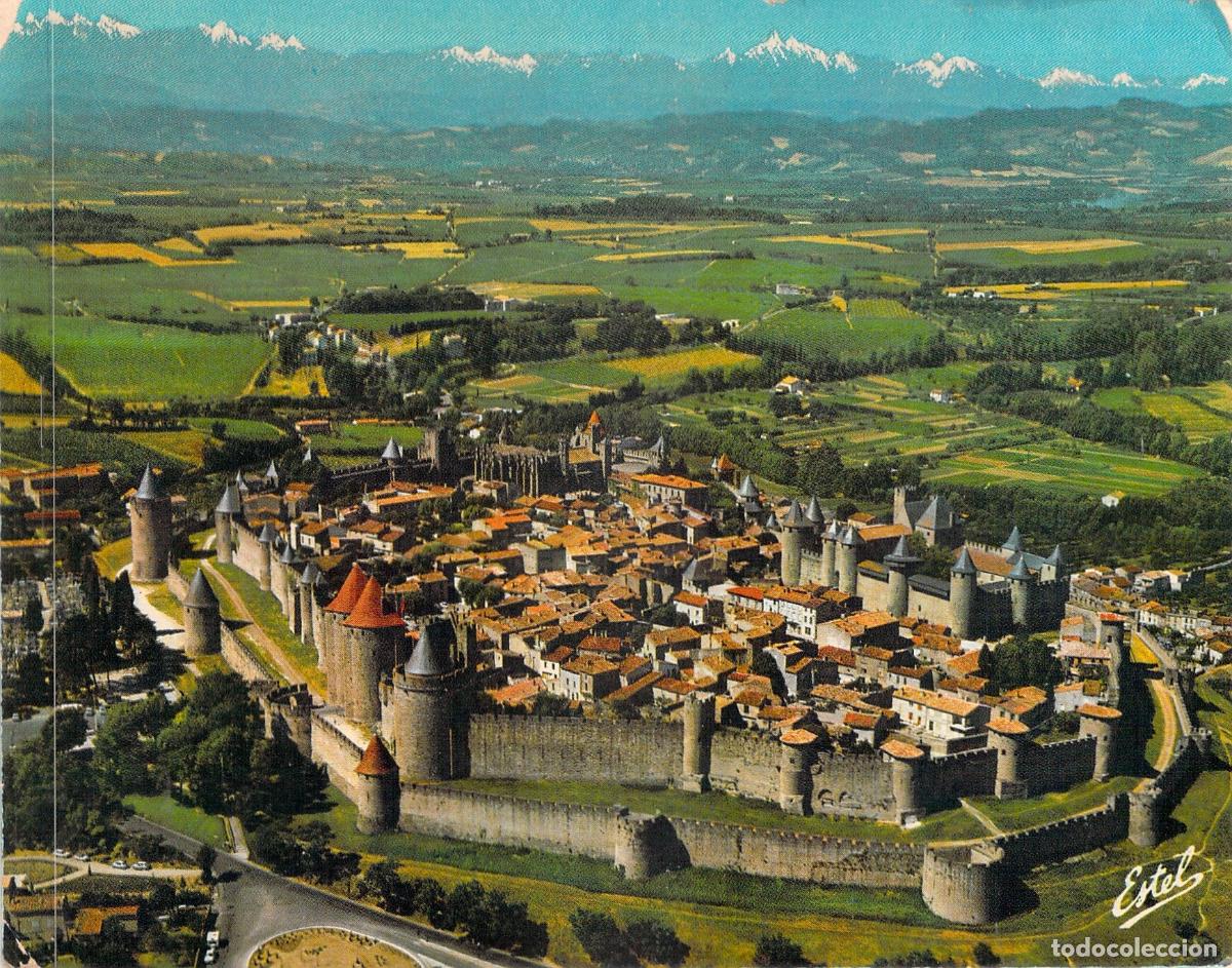 Postales: Postal de la Cit&eacute; de Carcassonne Vista A&eacute;rea