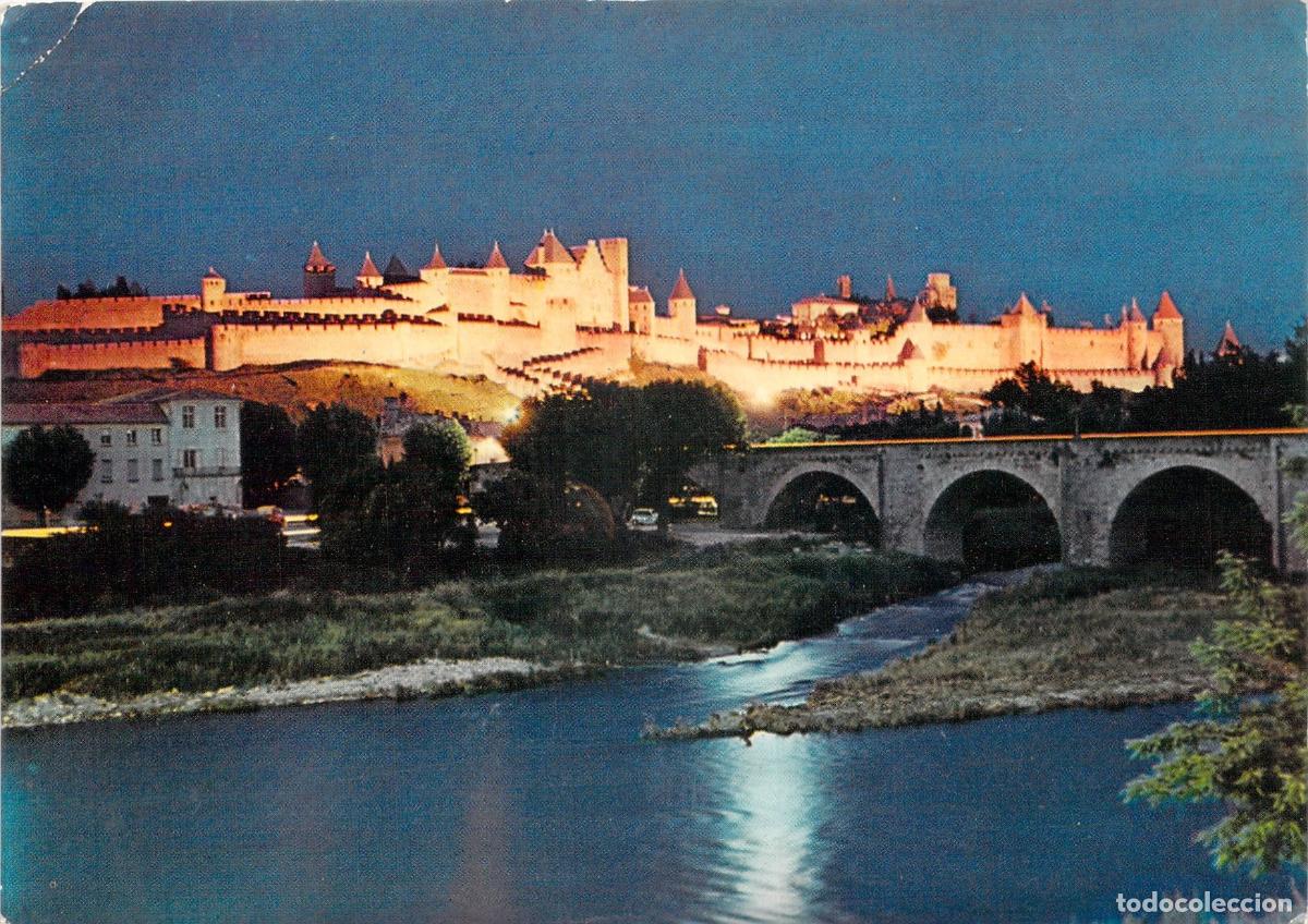 Postales: Postal de Carcassonne Iluminada: La Cit&eacute;